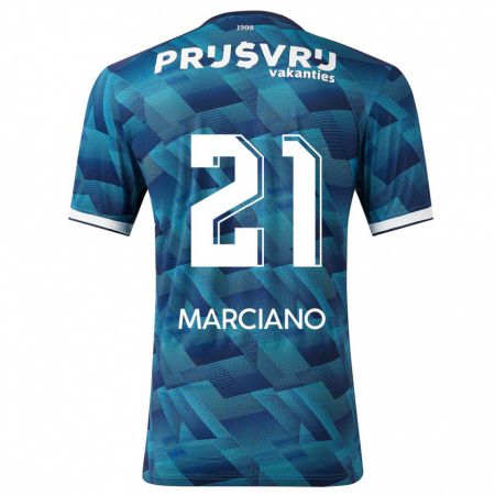 Kandiny Hombre Camiseta Ofir Marciano #21 Azul 2ª Equipación 2023/24 La Camisa Chile