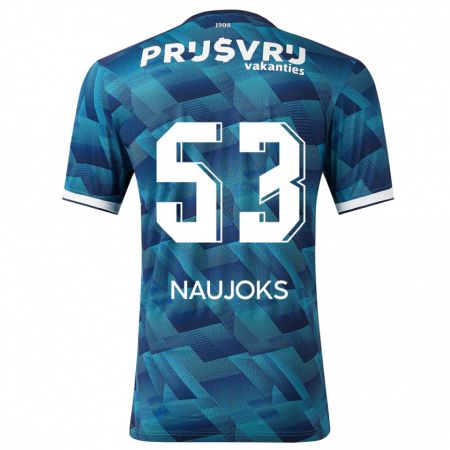 Kandiny Hombre Camiseta Noah Naujoks #53 Azul 2ª Equipación 2023/24 La Camisa Chile
