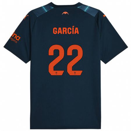 Kandiny Hombre Camiseta Azael García #22 Azul Marino 2ª Equipación 2023/24 La Camisa Chile