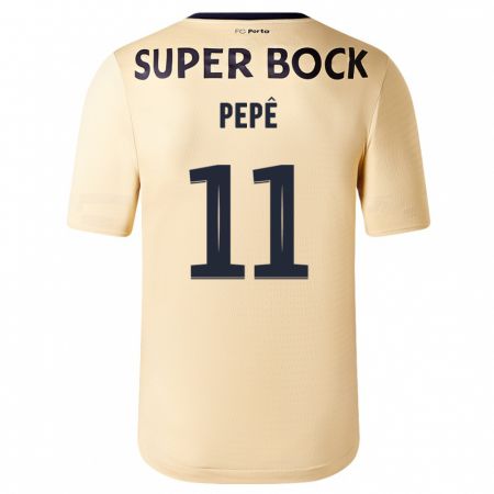 Kandiny Hombre Camiseta Pepê #11 Beige-Dorado 2ª Equipación 2023/24 La Camisa Chile