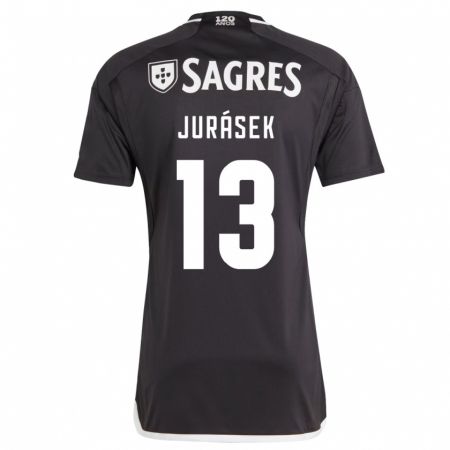 Kandiny Hombre Camiseta David Jurásek #13 Negro 2ª Equipación 2023/24 La Camisa Chile