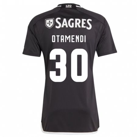 Kandiny Hombre Camiseta Nicolás Otamendi #30 Negro 2ª Equipación 2023/24 La Camisa Chile