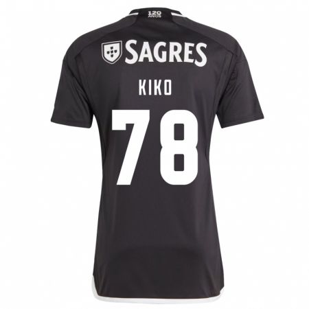 Kandiny Hombre Camiseta Kiko #78 Negro 2ª Equipación 2023/24 La Camisa Chile