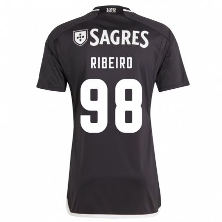 Kandiny Hombre Camiseta Ricardo Ribeiro #98 Negro 2ª Equipación 2023/24 La Camisa Chile