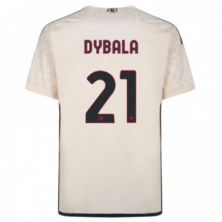 Kandiny Hombre Camiseta Paulo Dybala #21 Blanquecino 2ª Equipación 2023/24 La Camisa Chile