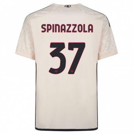 Kandiny Hombre Camiseta Leonardo Spinazzola #37 Blanquecino 2ª Equipación 2023/24 La Camisa Chile