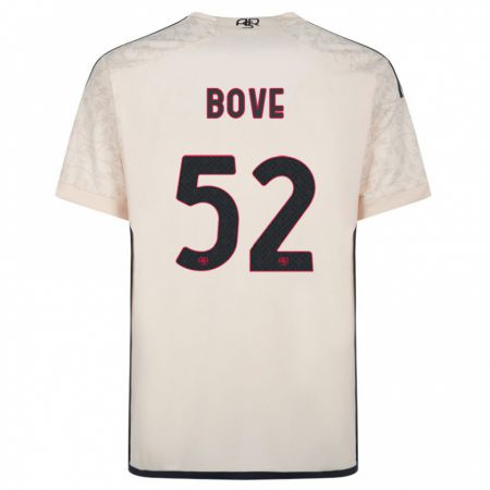 Kandiny Hombre Camiseta Edoardo Bove #52 Blanquecino 2ª Equipación 2023/24 La Camisa Chile