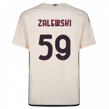 Kandiny Hombre Camiseta Nicola Zalewski #59 Blanquecino 2ª Equipación 2023/24 La Camisa Chile