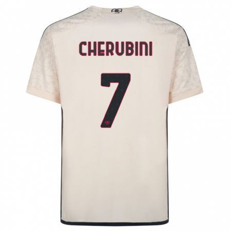 Kandiny Hombre Camiseta Luigi Cherubini #7 Blanquecino 2ª Equipación 2023/24 La Camisa Chile
