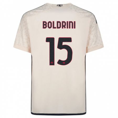 Kandiny Hombre Camiseta Mattia Boldrini #15 Blanquecino 2ª Equipación 2023/24 La Camisa Chile