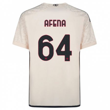 Kandiny Hombre Camiseta Felix Afena-Gyan #64 Blanquecino 2ª Equipación 2023/24 La Camisa Chile