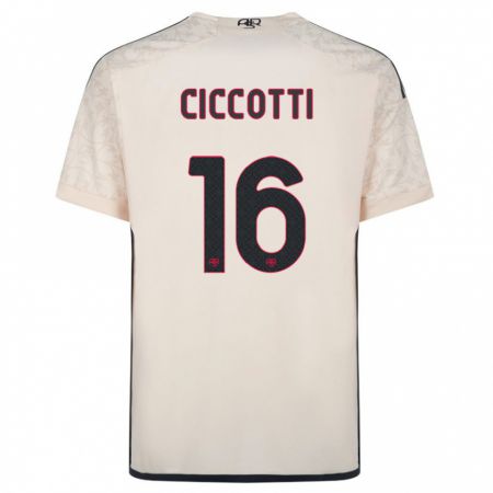 Kandiny Hombre Camiseta Claudia Ciccotti #16 Blanquecino 2ª Equipación 2023/24 La Camisa Chile