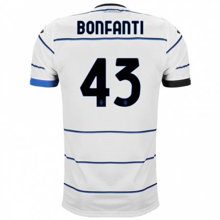Kandiny Hombre Camiseta Giovanni Bonfanti #43 Blanco 2ª Equipación 2023/24 La Camisa Chile