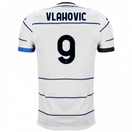 Kandiny Hombre Camiseta Vanja Vlahovic #9 Blanco 2ª Equipación 2023/24 La Camisa Chile