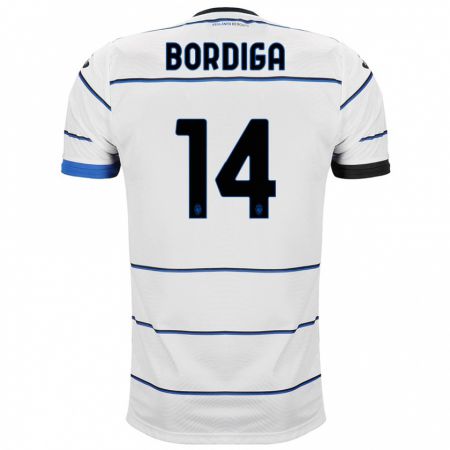 Kandiny Hombre Camiseta Michele Bordiga #14 Blanco 2ª Equipación 2023/24 La Camisa Chile