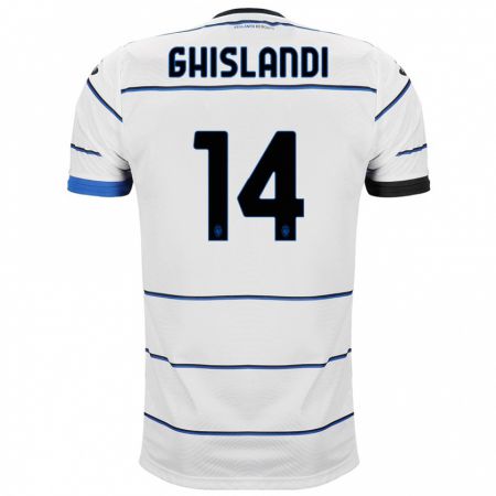 Kandiny Hombre Camiseta Davide Ghislandi #14 Blanco 2ª Equipación 2023/24 La Camisa Chile