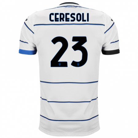 Kandiny Hombre Camiseta Andrea Ceresoli #23 Blanco 2ª Equipación 2023/24 La Camisa Chile