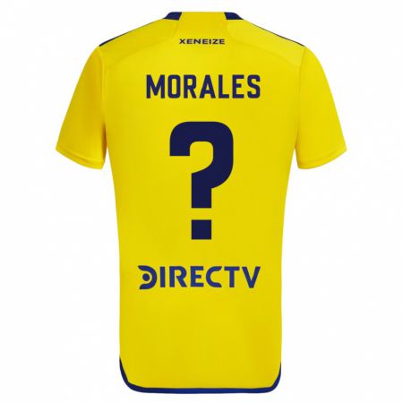 Kandiny Hombre Camiseta Gonzalo Morales #0 Amarillo 2ª Equipación 2023/24 La Camisa Chile