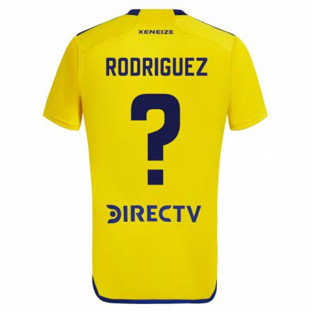 Kandiny Hombre Camiseta Román Rodríguez #0 Amarillo 2ª Equipación 2023/24 La Camisa Chile
