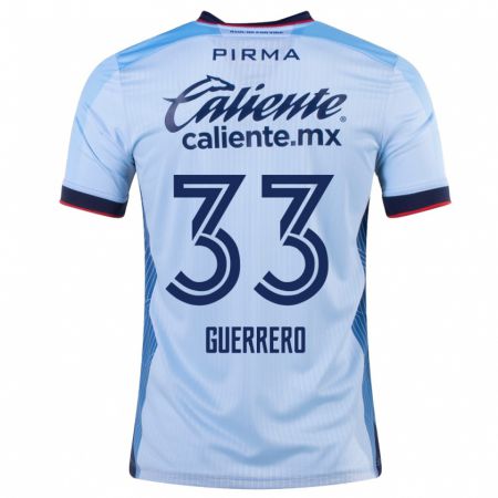 Kandiny Hombre Camiseta Rafael Guerrero #33 Cielo Azul 2ª Equipación 2023/24 La Camisa Chile