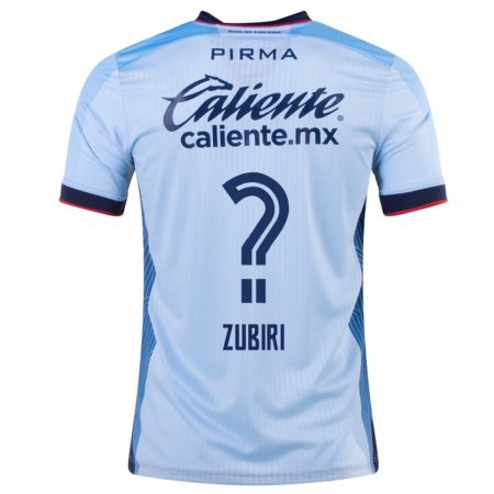 Kandiny Hombre Camiseta Alan Zubiri #0 Cielo Azul 2ª Equipación 2023/24 La Camisa Chile