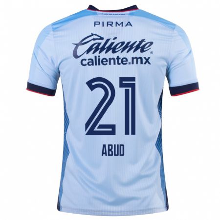 Kandiny Hombre Camiseta Karime Abud #21 Cielo Azul 2ª Equipación 2023/24 La Camisa Chile