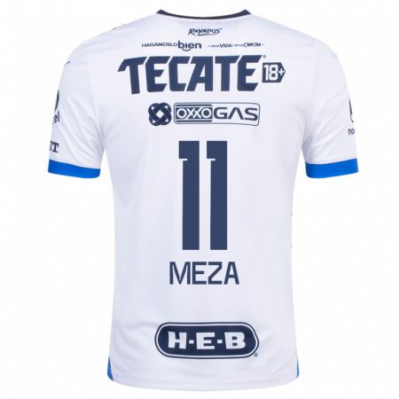 Kandiny Hombre Camiseta Maximiliano Meza #11 Blanco 2ª Equipación 2023/24 La Camisa Chile