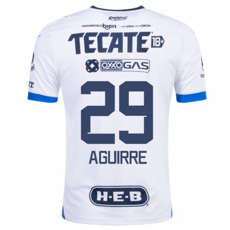 Kandiny Hombre Camiseta Rodrigo Aguirre #29 Blanco 2ª Equipación 2023/24 La Camisa Chile