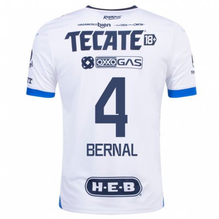 Kandiny Hombre Camiseta Rebeca Bernal #4 Blanco 2ª Equipación 2023/24 La Camisa Chile
