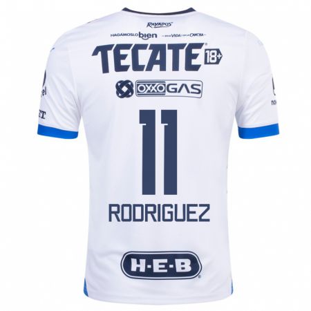 Kandiny Hombre Camiseta Lizette Rodriguez #11 Blanco 2ª Equipación 2023/24 La Camisa Chile