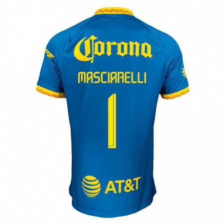Kandiny Hombre Camiseta Renata Masciarelli #1 Azul 2ª Equipación 2023/24 La Camisa Chile