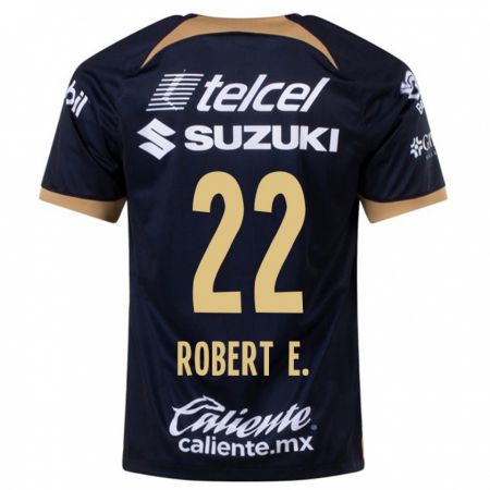 Kandiny Hombre Camiseta Robert Ergas #22 Azul Oscuro 2ª Equipación 2023/24 La Camisa Chile
