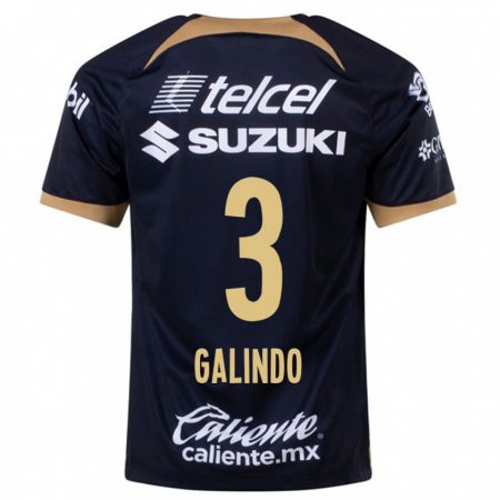 Kandiny Hombre Camiseta Ricardo Galindo #3 Azul Oscuro 2ª Equipación 2023/24 La Camisa Chile