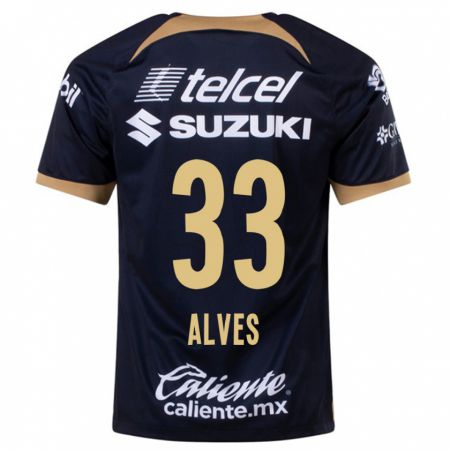 Kandiny Hombre Camiseta Dani Alves #33 Azul Oscuro 2ª Equipación 2023/24 La Camisa Chile