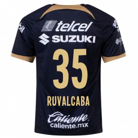 Kandiny Hombre Camiseta Jorge Ruvalcaba #35 Azul Oscuro 2ª Equipación 2023/24 La Camisa Chile