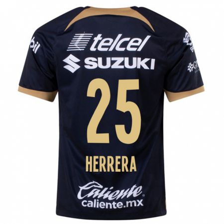 Kandiny Hombre Camiseta Laura Herrera #25 Azul Oscuro 2ª Equipación 2023/24 La Camisa Chile