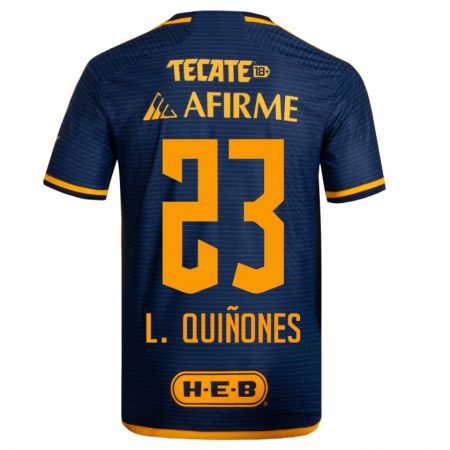 Kandiny Hombre Camiseta Luis Quiñones #23 Azul Oscuro 2ª Equipación 2023/24 La Camisa Chile