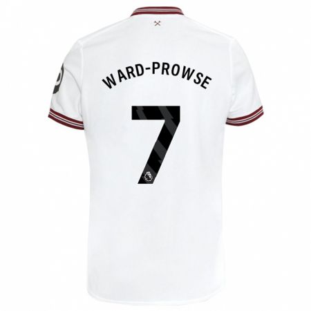 Kandiny Mujer Camiseta James Ward-Prowse #7 Blanco 2ª Equipación 2023/24 La Camisa Chile