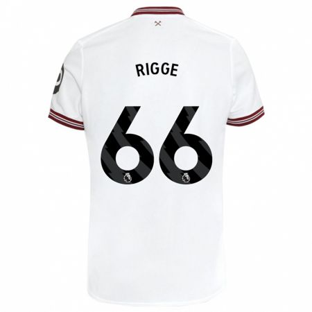 Kandiny Mujer Camiseta Daniel Rigge #66 Blanco 2ª Equipación 2023/24 La Camisa Chile