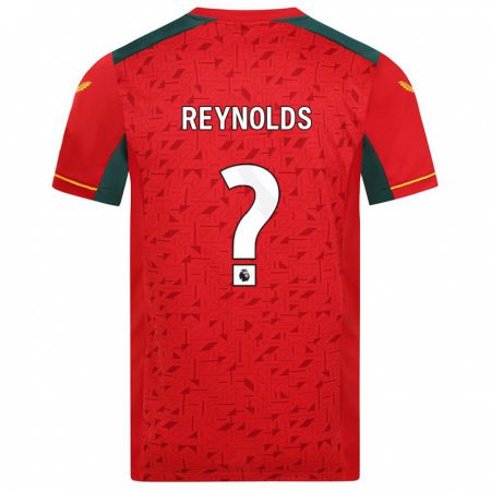 Kandiny Mujer Camiseta Fabian Reynolds #0 Rojo 2ª Equipación 2023/24 La Camisa Chile