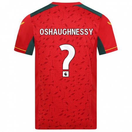 Kandiny Mujer Camiseta Joe Oshaughnessy #0 Rojo 2ª Equipación 2023/24 La Camisa Chile