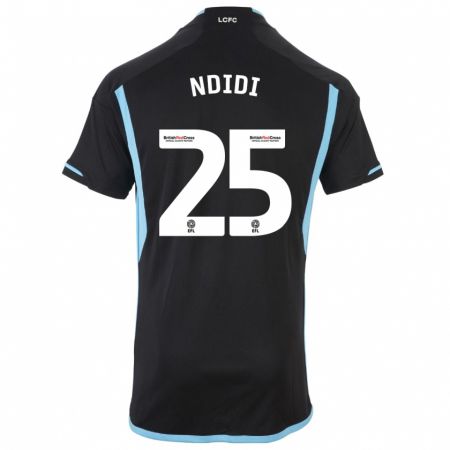 Kandiny Mujer Camiseta Wilfred Ndidi #25 Negro 2ª Equipación 2023/24 La Camisa Chile