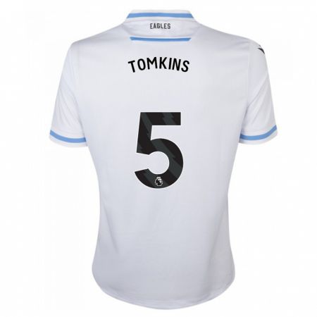 Kandiny Mujer Camiseta James Tomkins #5 Blanco 2ª Equipación 2023/24 La Camisa Chile