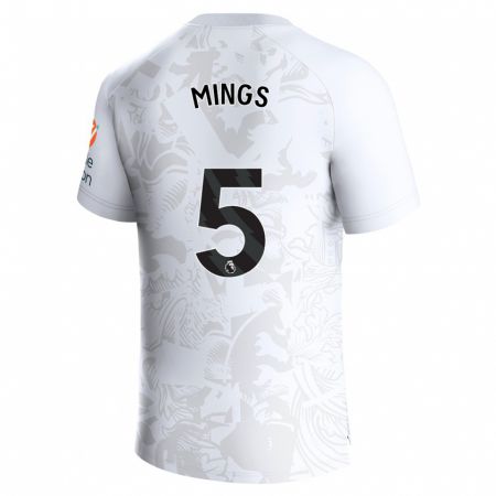 Kandiny Mujer Camiseta Tyrone Mings #5 Blanco 2ª Equipación 2023/24 La Camisa Chile