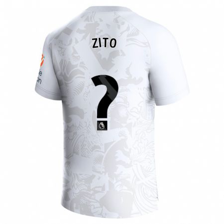 Kandiny Mujer Camiseta Patrick Zito #0 Blanco 2ª Equipación 2023/24 La Camisa Chile