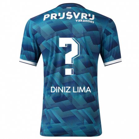 Kandiny Mujer Camiseta Lucas Diniz Lima #0 Azul 2ª Equipación 2023/24 La Camisa Chile