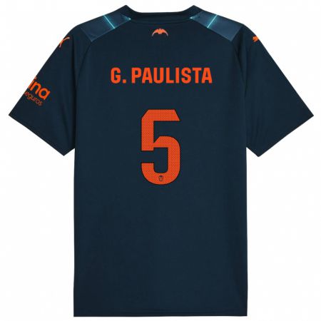Kandiny Mujer Camiseta Gabriel Paulista #5 Azul Marino 2ª Equipación 2023/24 La Camisa Chile