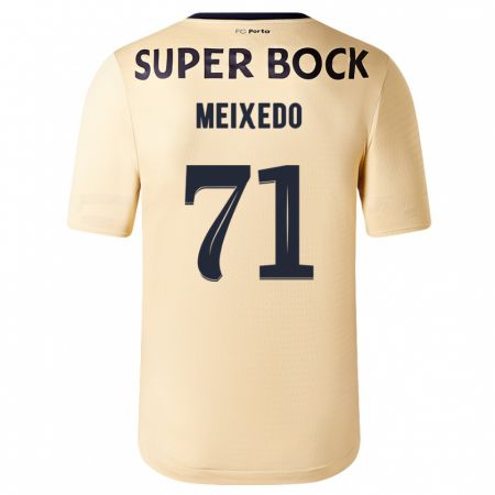 Kandiny Mujer Camiseta Francisco Meixedo #71 Beige-Dorado 2ª Equipación 2023/24 La Camisa Chile