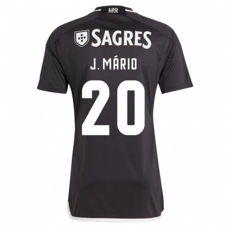 Kandiny Mujer Camiseta João Mário #20 Negro 2ª Equipación 2023/24 La Camisa Chile