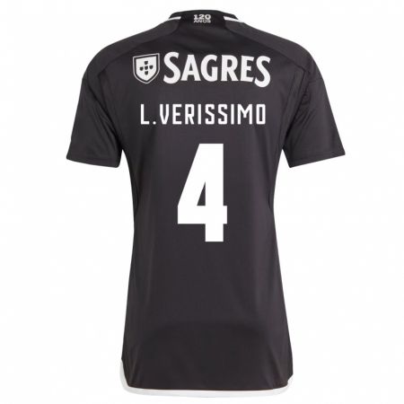 Kandiny Mujer Camiseta Lucas Verissimo #4 Negro 2ª Equipación 2023/24 La Camisa Chile